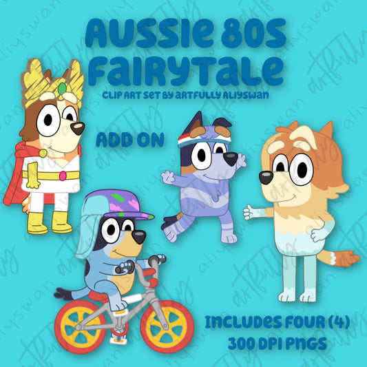 Aussie 80s Fairytale Clip Art Set - Character Add On