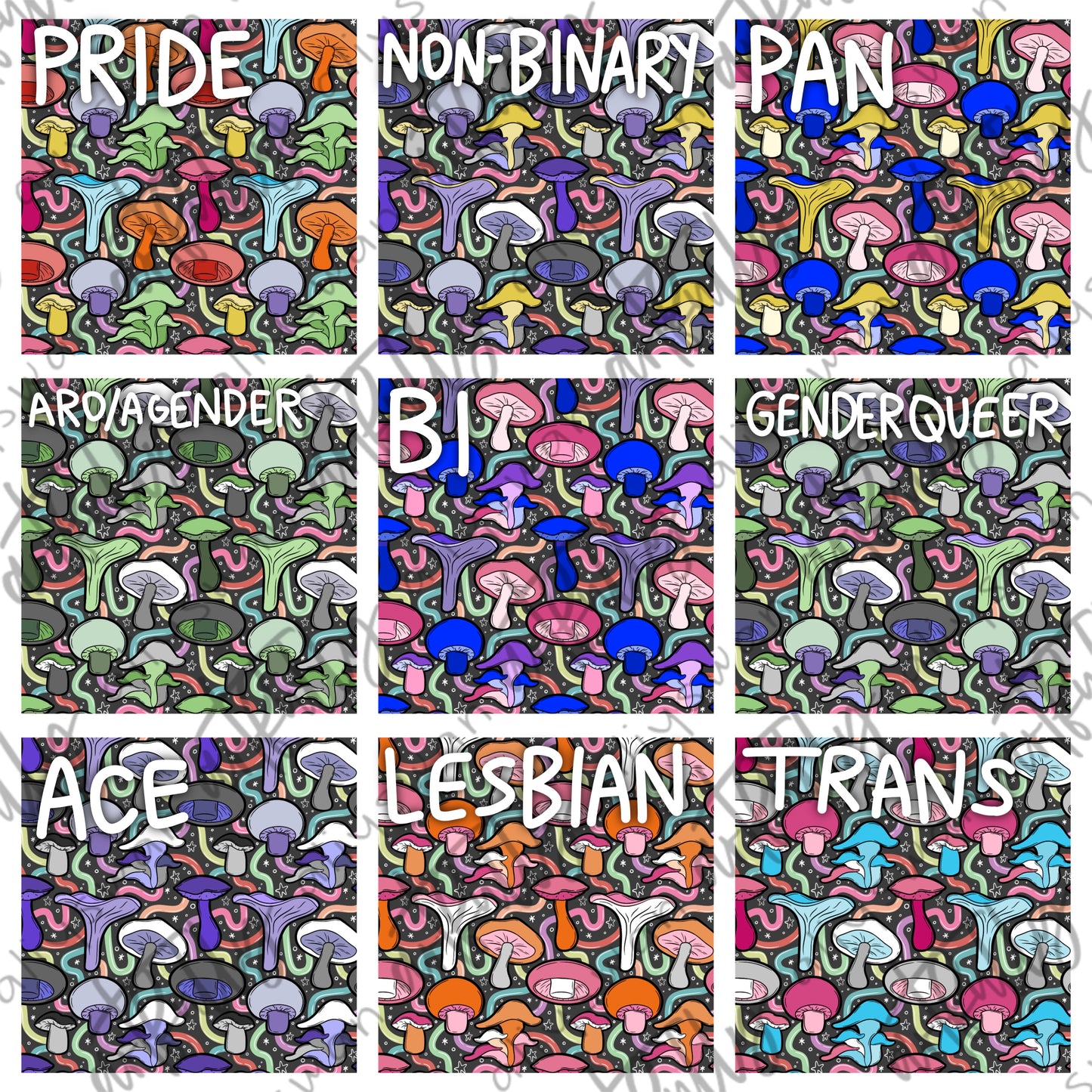 Pride Mushrooms File - MULTIPLE OPTIONS
