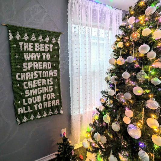 Christmas Cheer Crochet Wall Hanging