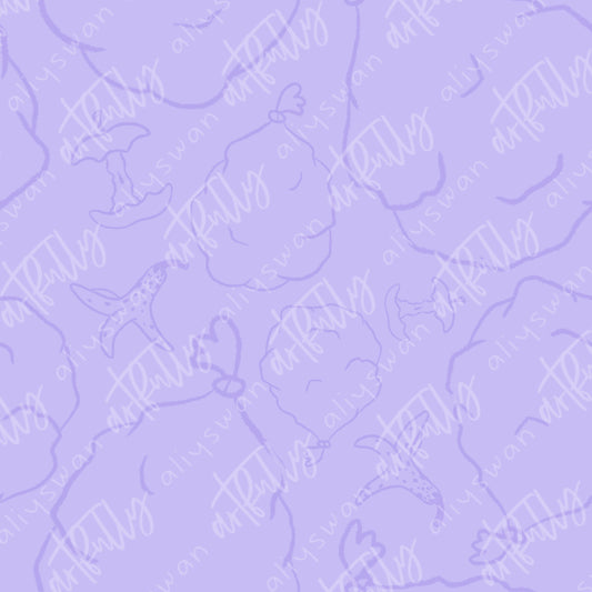 Opossums Coordinate Seamless File - Purple