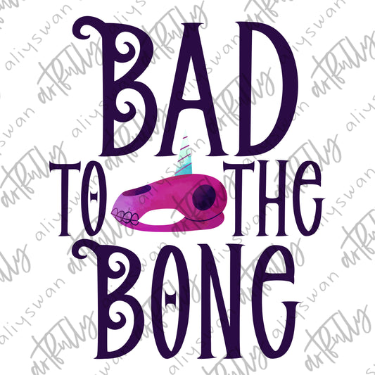 Halloween Unicorns PNG - "Bad To The Bone"