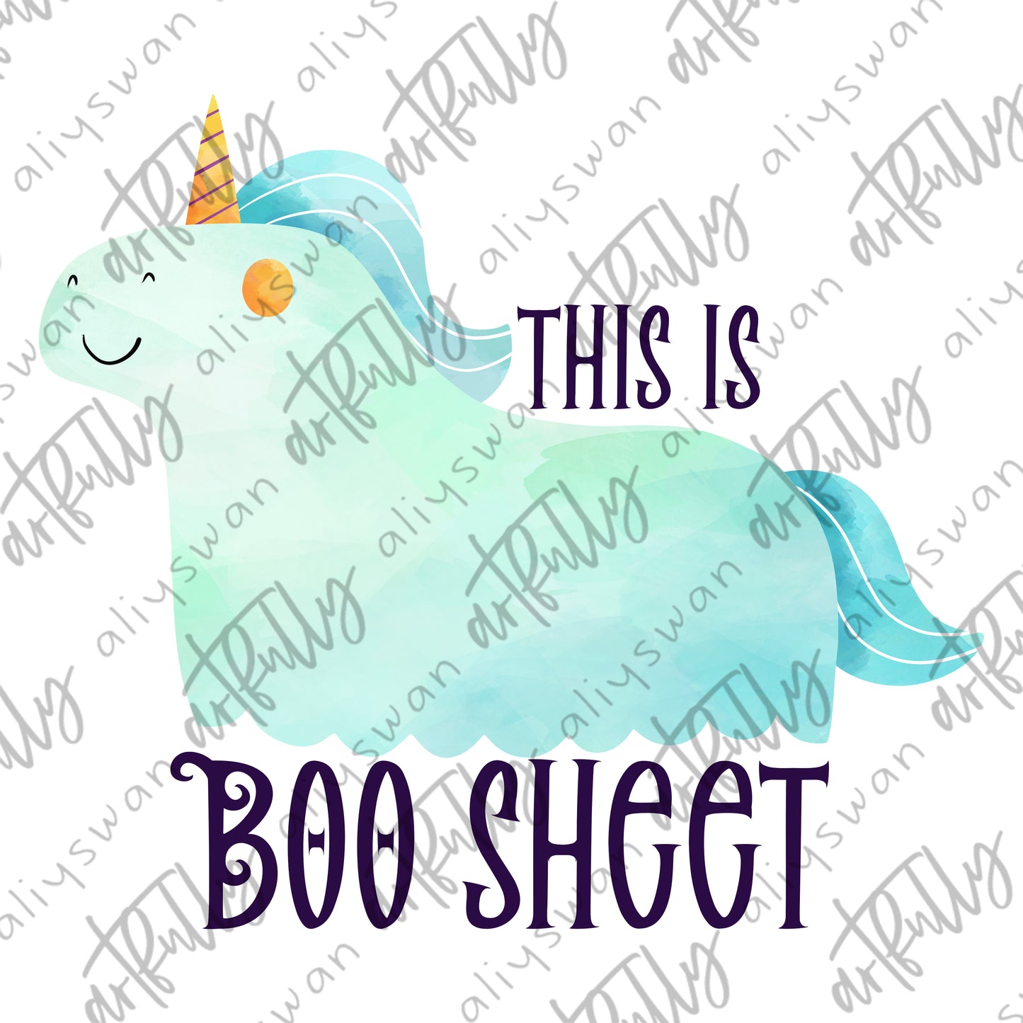 Halloween Unicorns PNG - "This Is Boo Sheet"