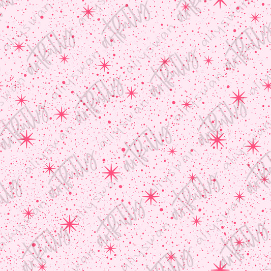 Sweet Pink Coordinate Seamless File - Pink/Pink Stars