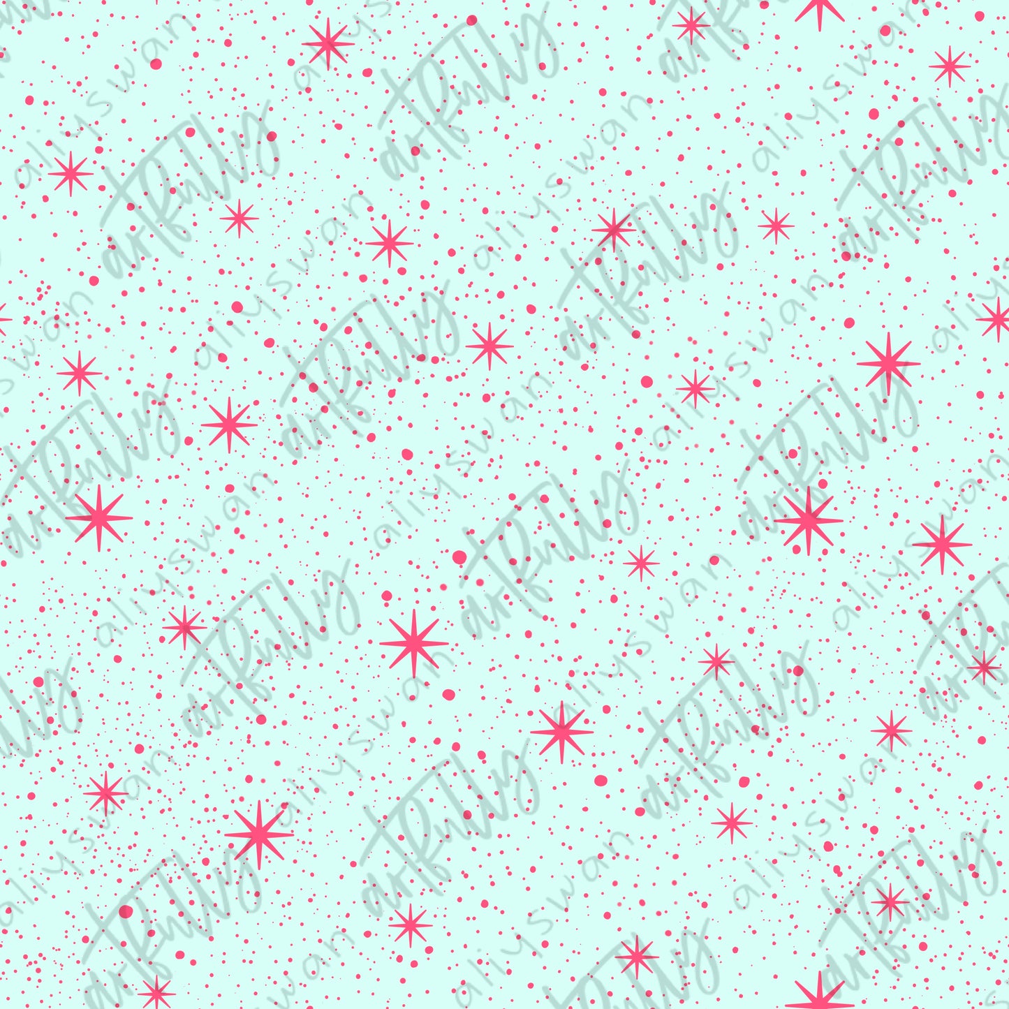 Sweet Pink Coordinate Seamless File - Blue/Pink Stars