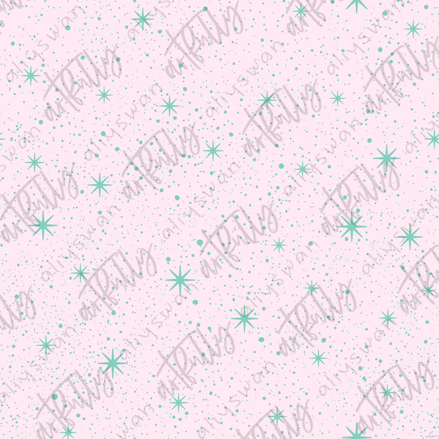 Sweet Pink Coordinate Seamless File - Pink/Blue Stars