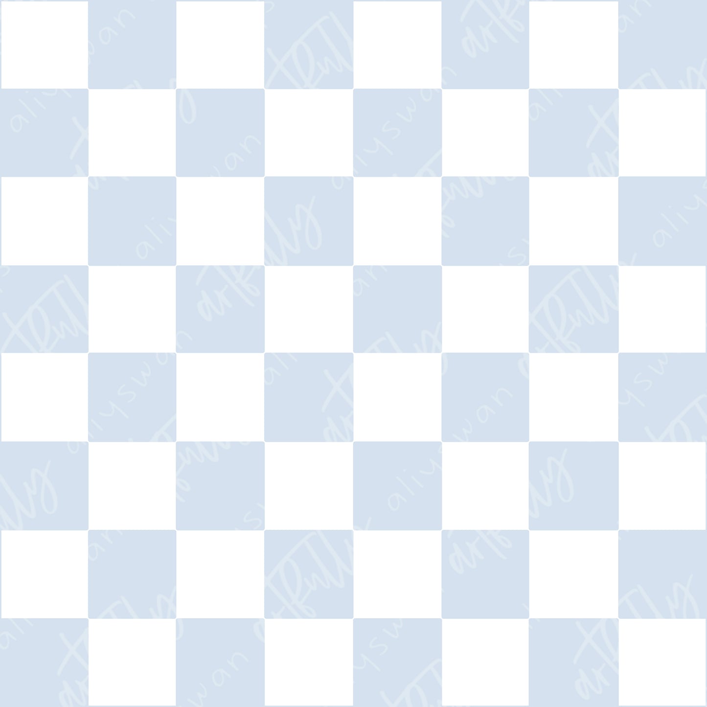 Aussie Dog Seamless File Coordinate - Light Blue Checkerboard