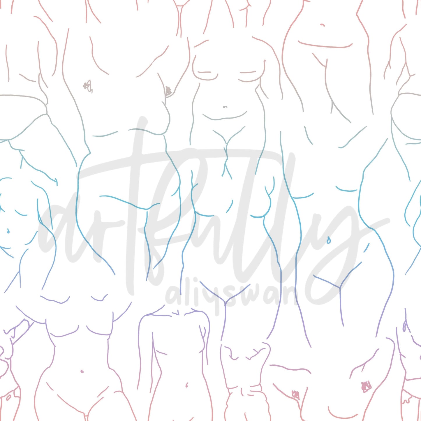 "Every Body" Seamless - Rainbow/White
