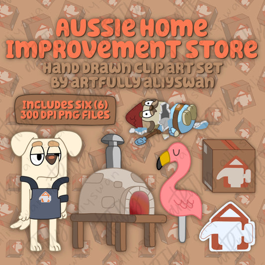 Aussie Home Improvement Store Clip Art Set