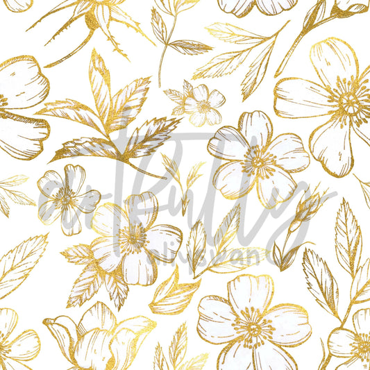 Gold Flowers Seamless File