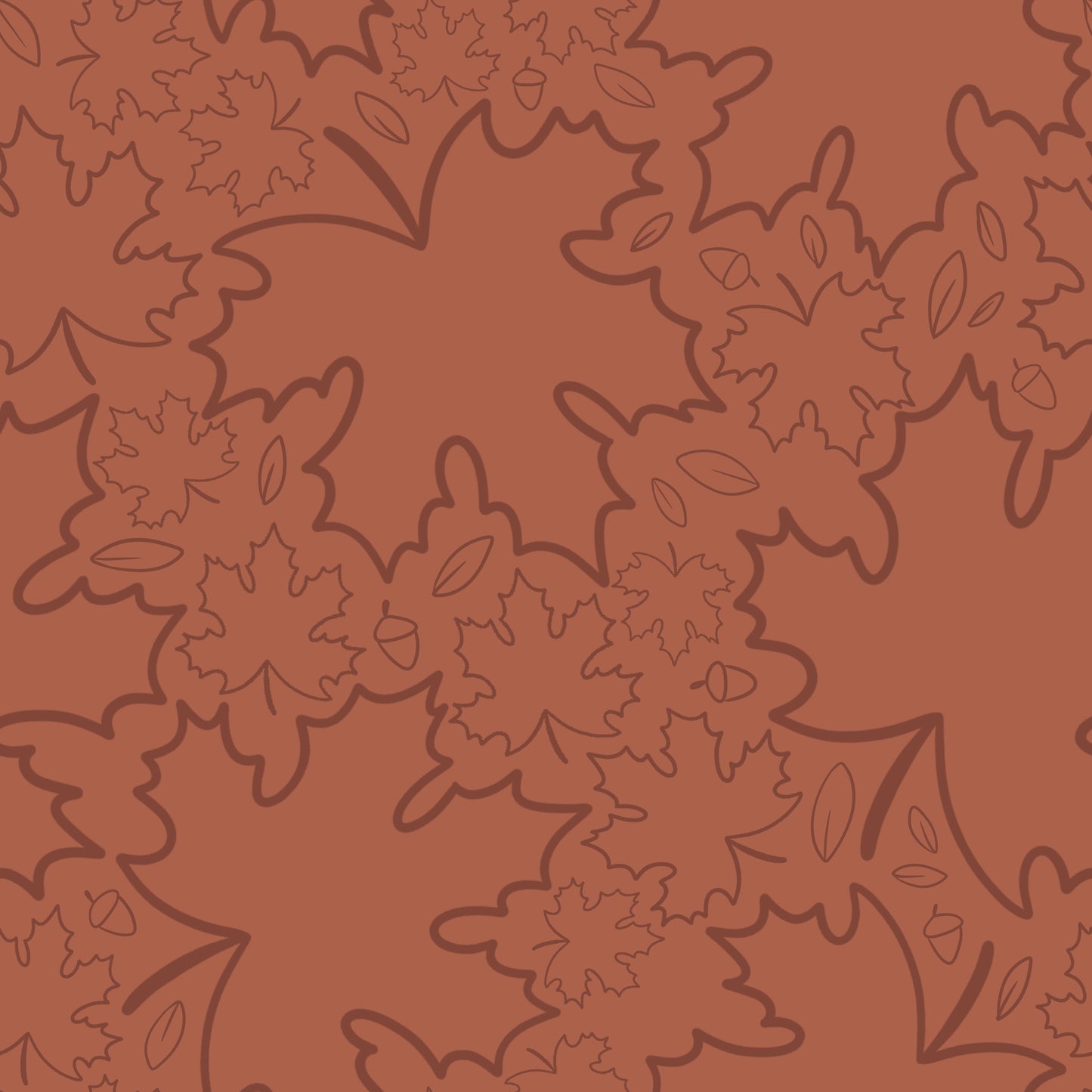 Cozy Autumn Coordinate Seamless File - Doodle Leaves