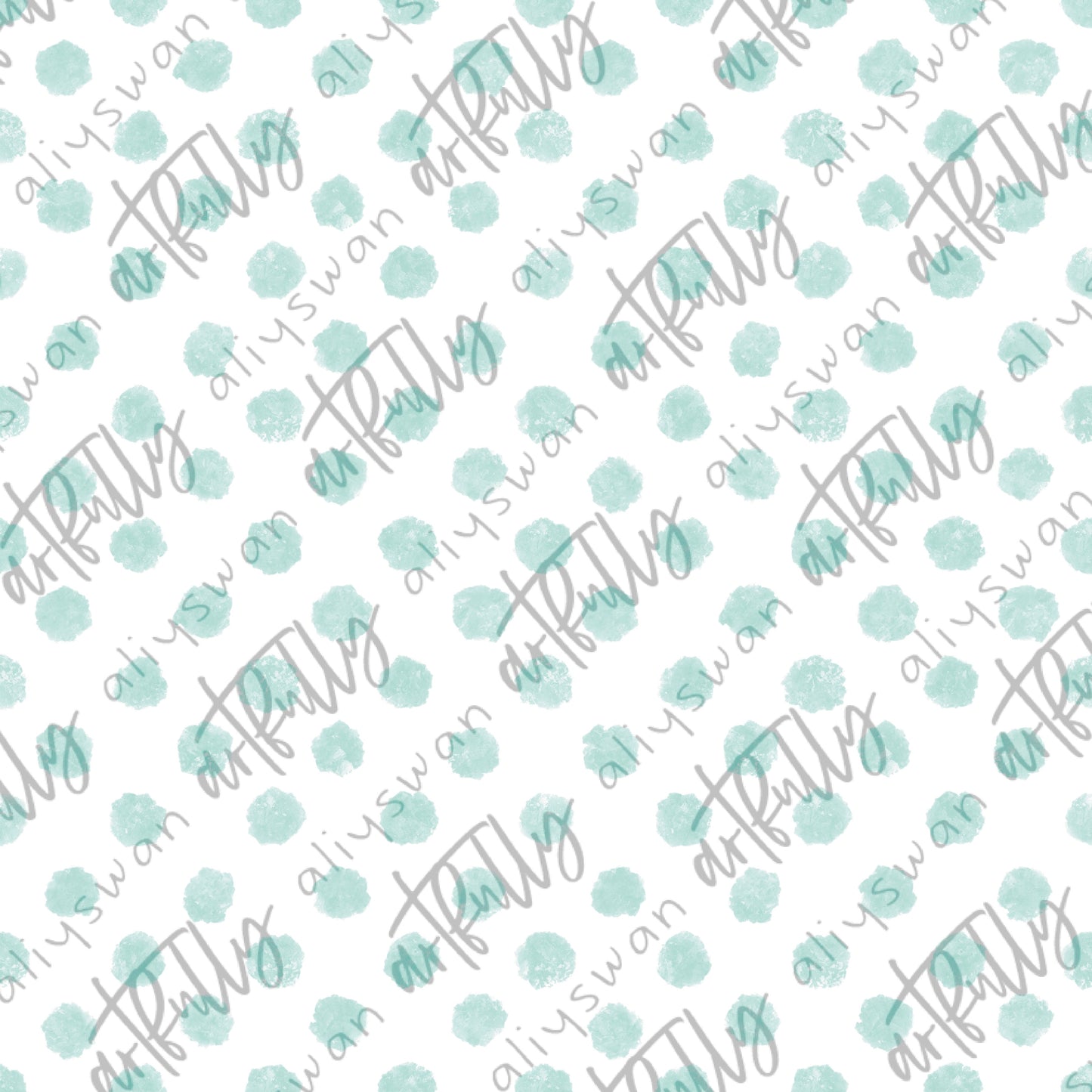 Red Peony Coordinate Seamless File - Green Dots
