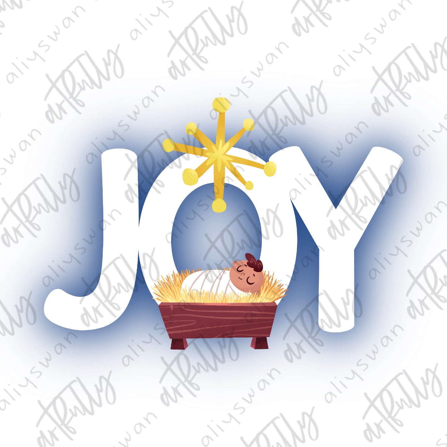 “JOY” Baby Jesus Christmas PNG