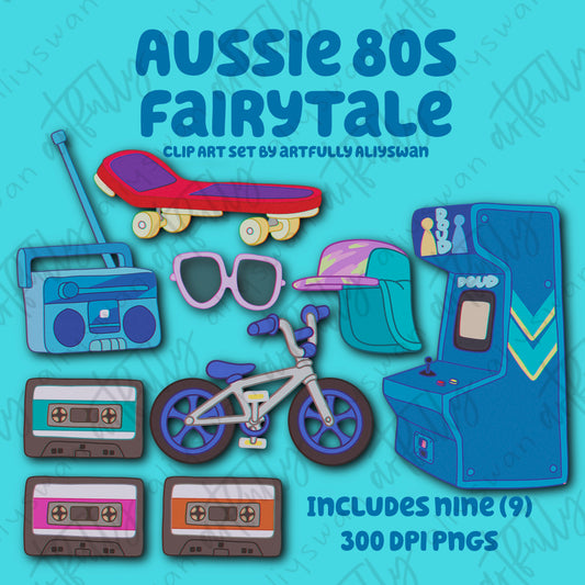 Aussie 80s Fairytale Clip Art Set