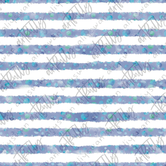 Ocean Mermaids Coordinate Seamless File - Purple Stripes