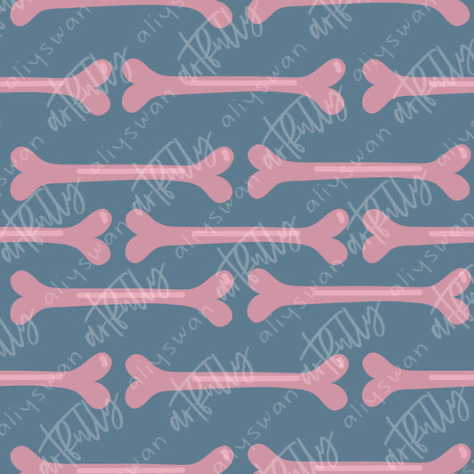 Spooky Babe Coordinate Seamless File - Blue Bone Stripes - Designer Challenge July/August 2022