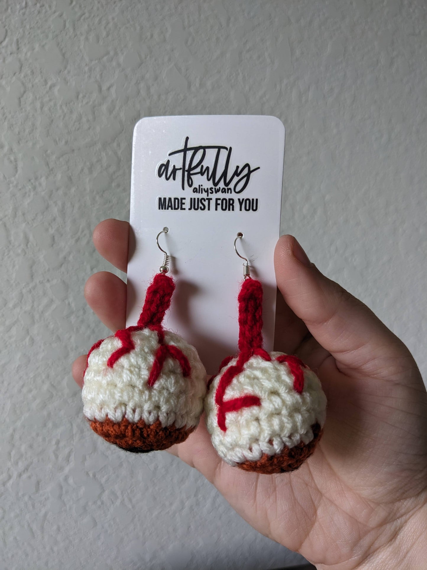 Crochet Eyeball Earrings