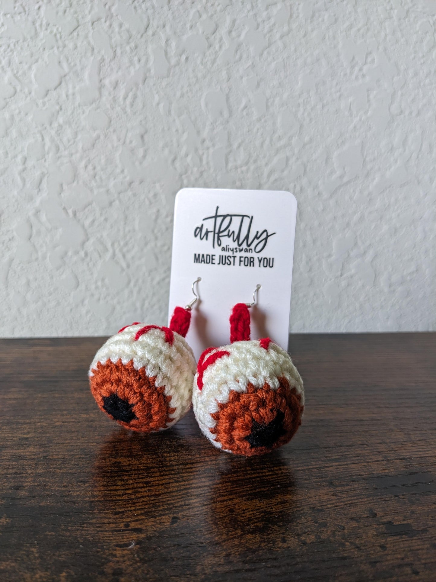 Crochet Eyeball Earrings