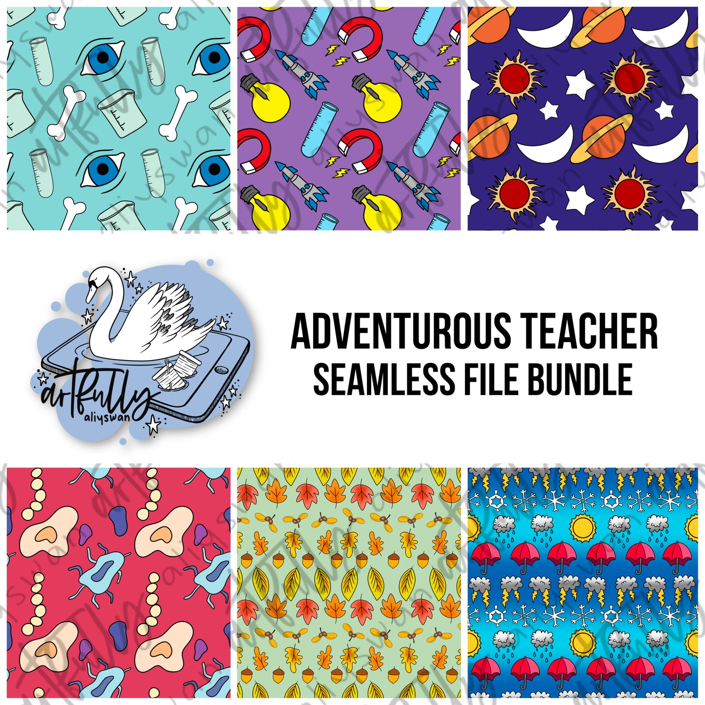 Adventurous Teacher Seamless File Bundle