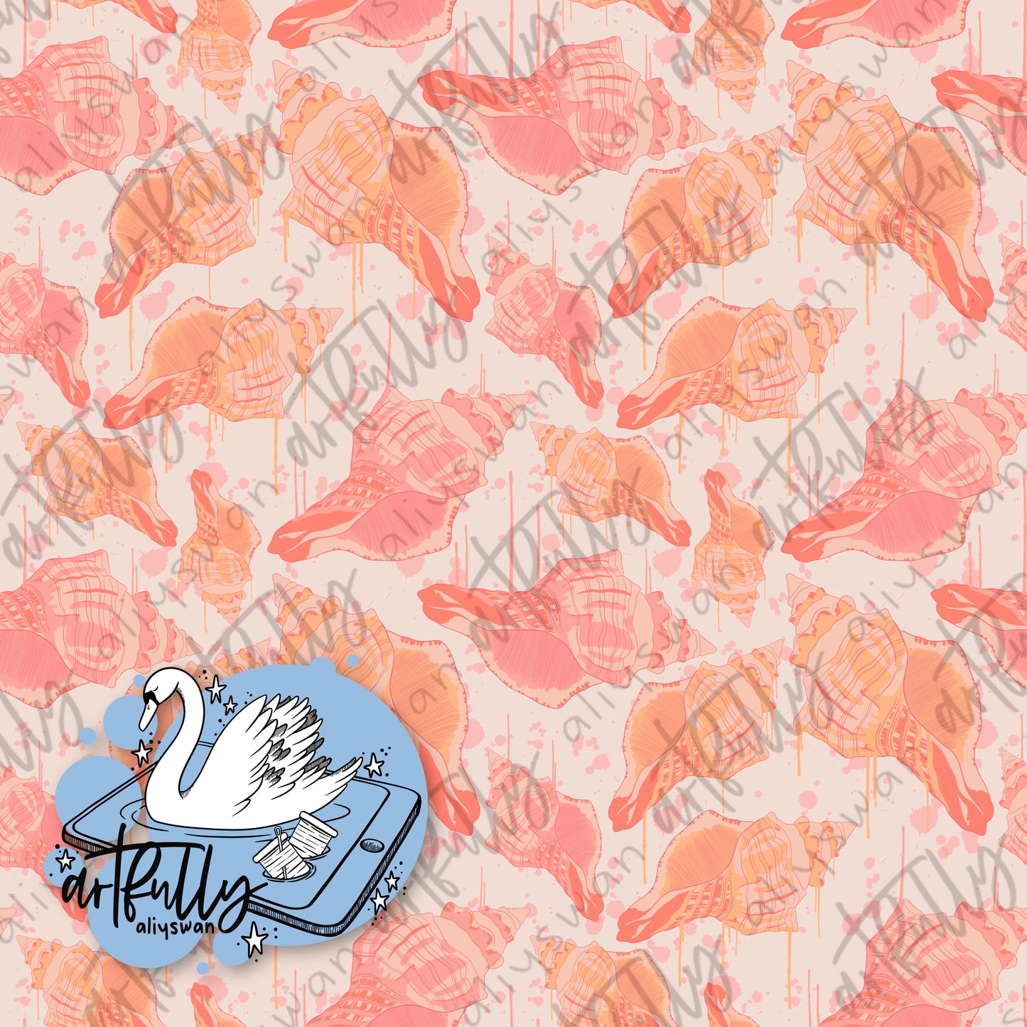 Pink Seashell Seamless File