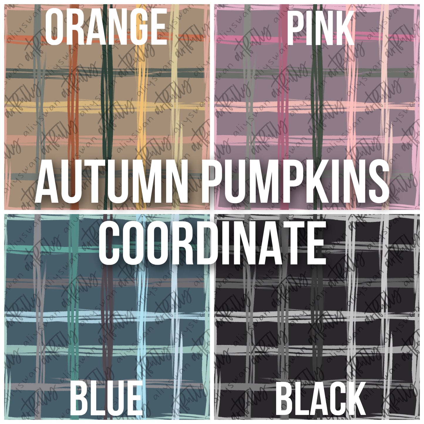 Autumn Pumpkins Coordinate Seamless File - MULTIPLE OPTIONS