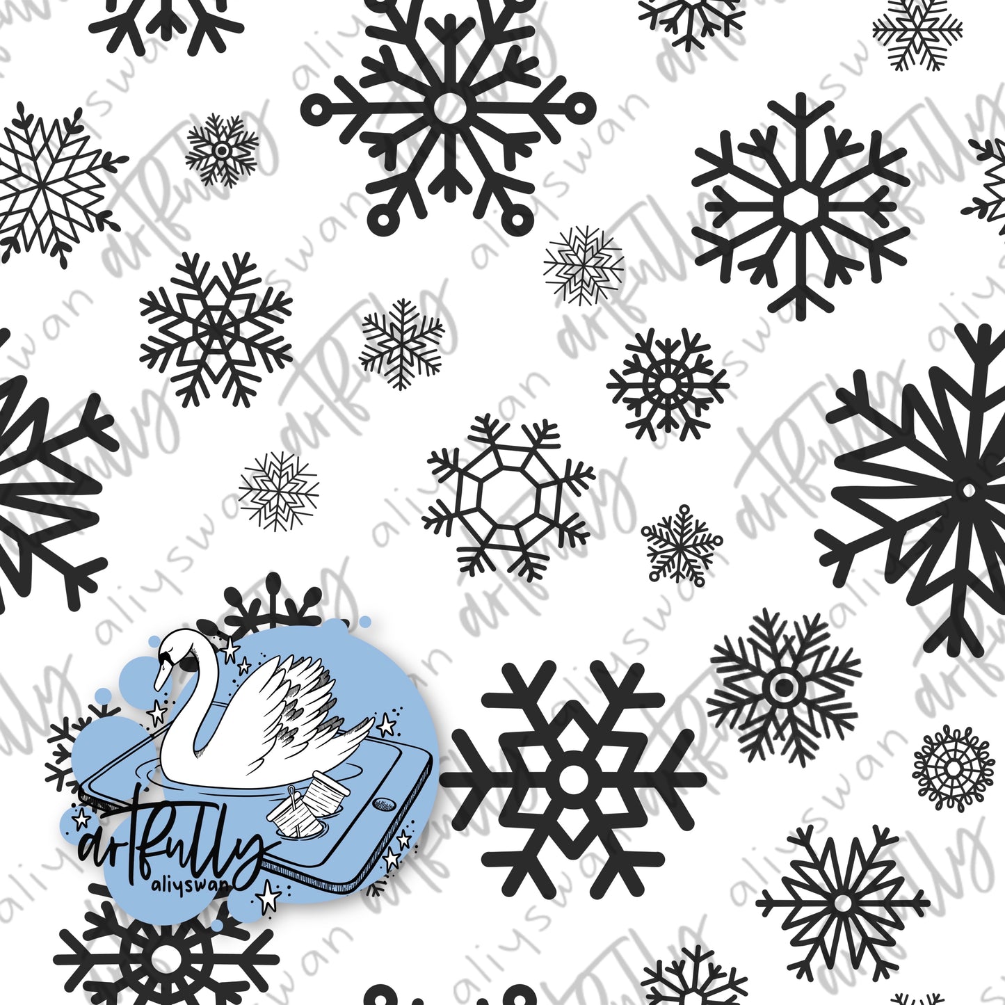 Sassy Snowman Coordinate Seamless File - MULTIPLE OPTIONS