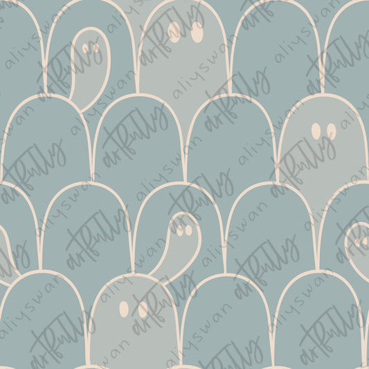 Toasty Ghosties (Christmas) Coordinate Seamless File