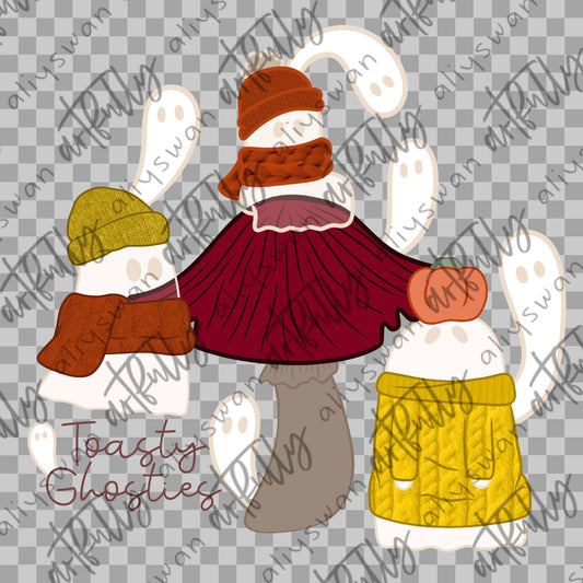 Toasty Ghosties (Fall) PNG File