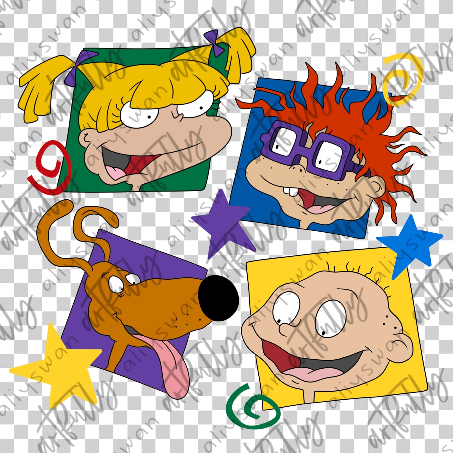 90s Bedding PNG File - MULTIPLE OPTIONS - Part 1&2