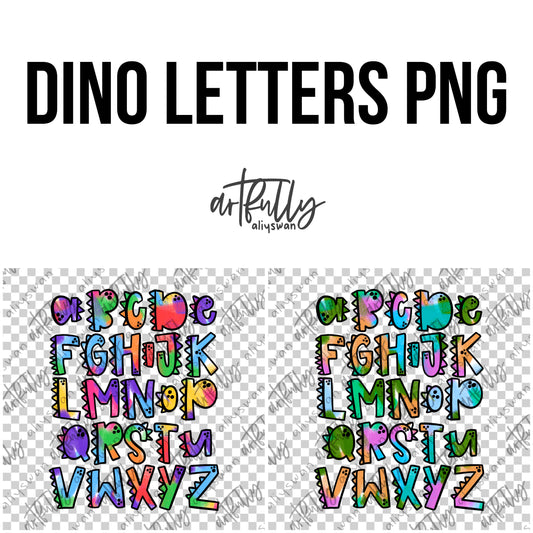 Dino Letters PNG File