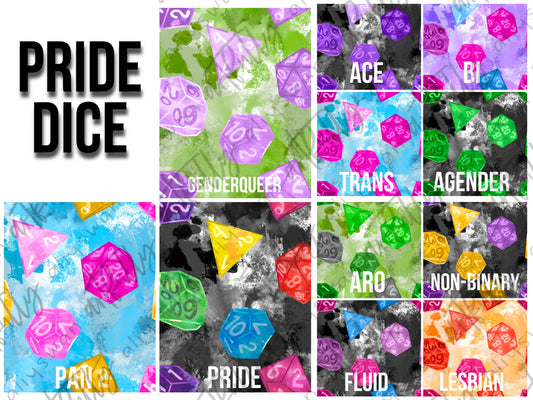 Pride Dice Seamless File - MULTIPLE OPTIONS