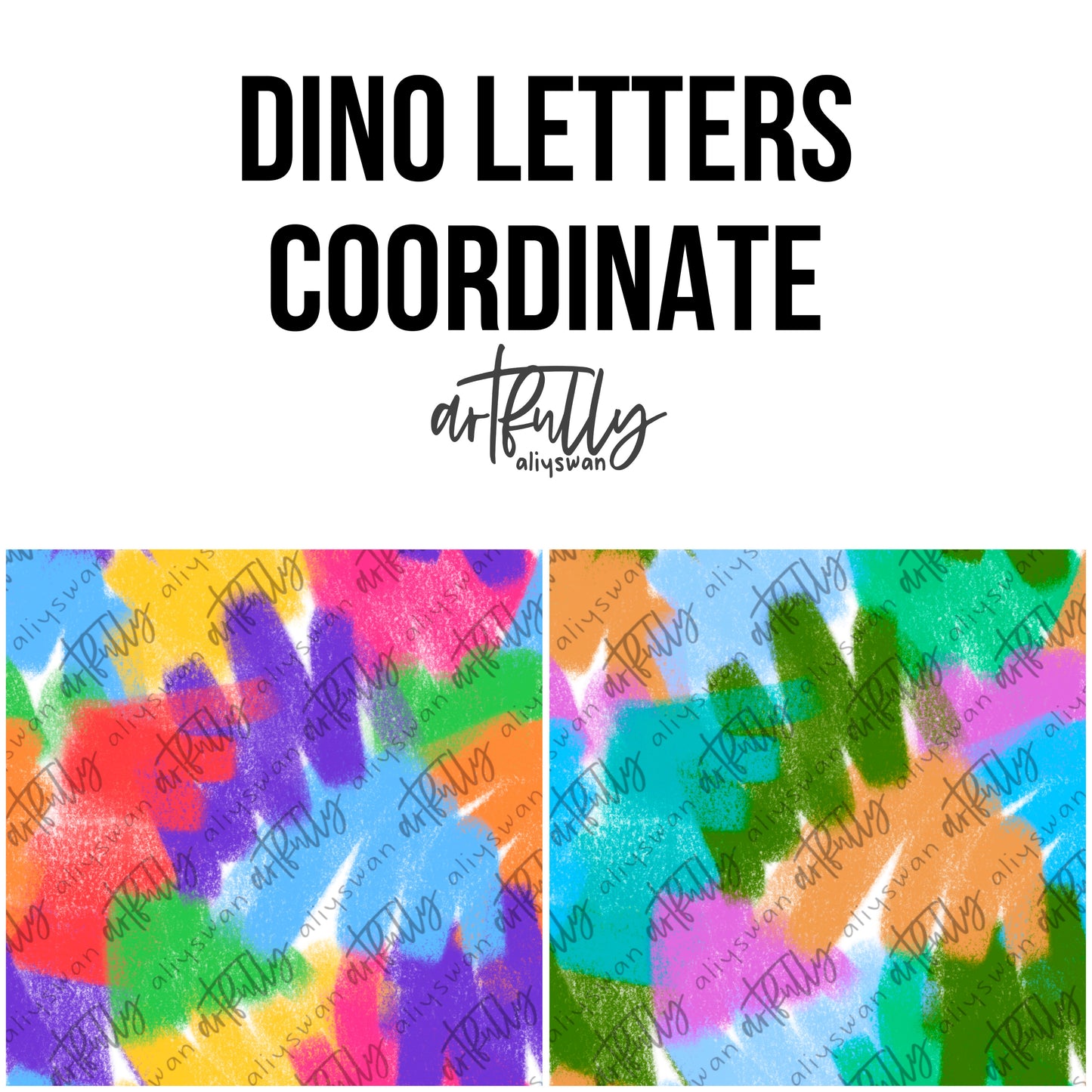 Dino Letters Coordinate Seamless File