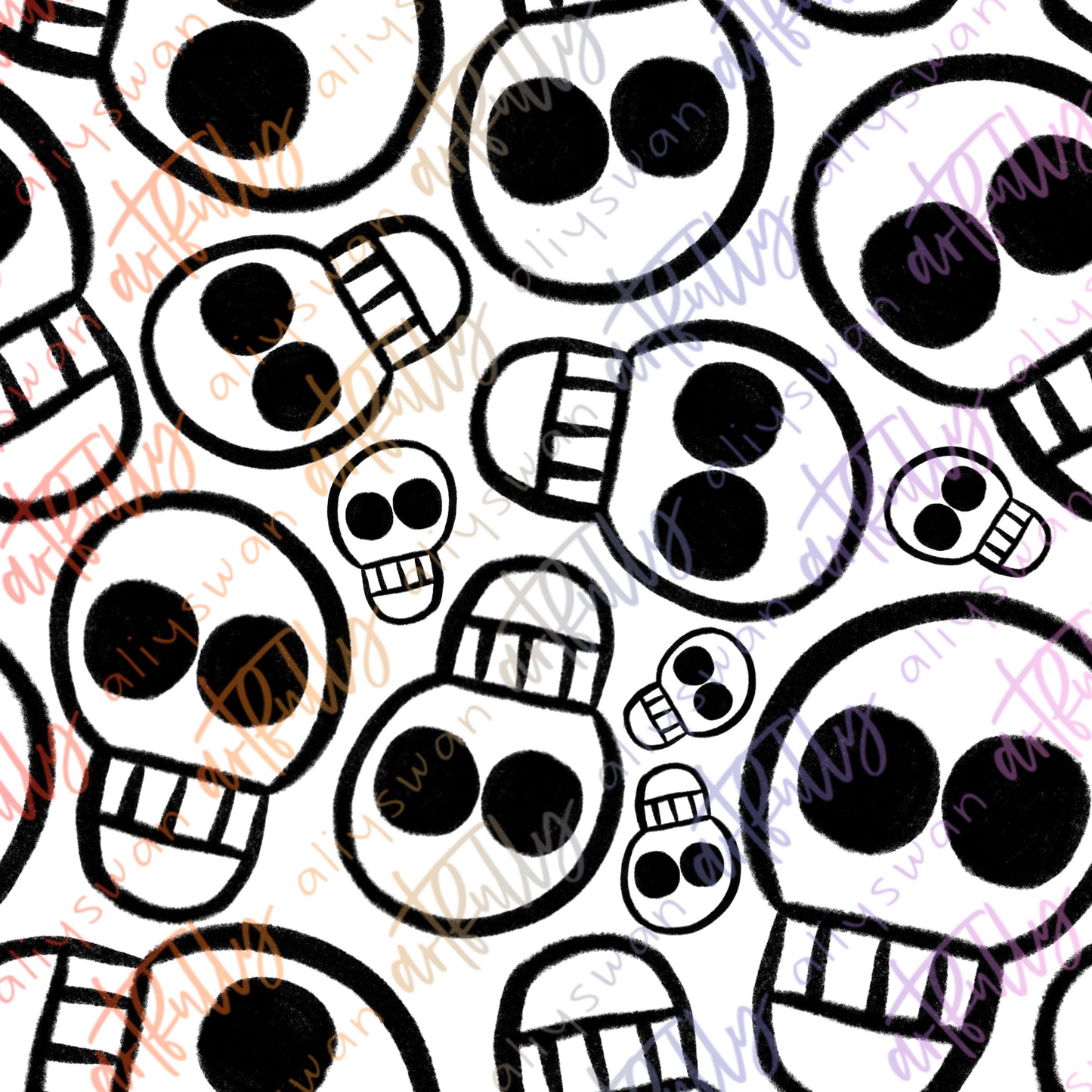 Skull Bones Seamless File - MULTIPLE OPTIONS