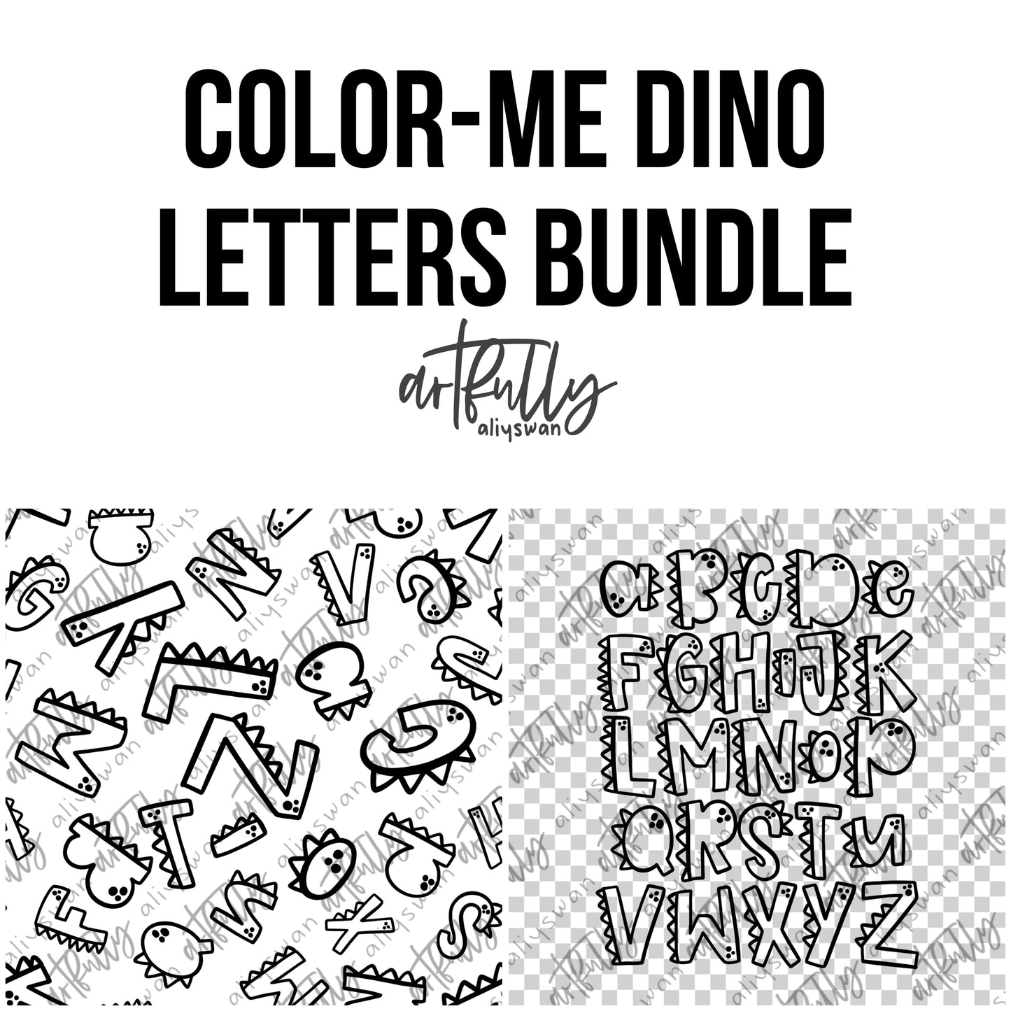 Color-Me Dino Letters Bundle