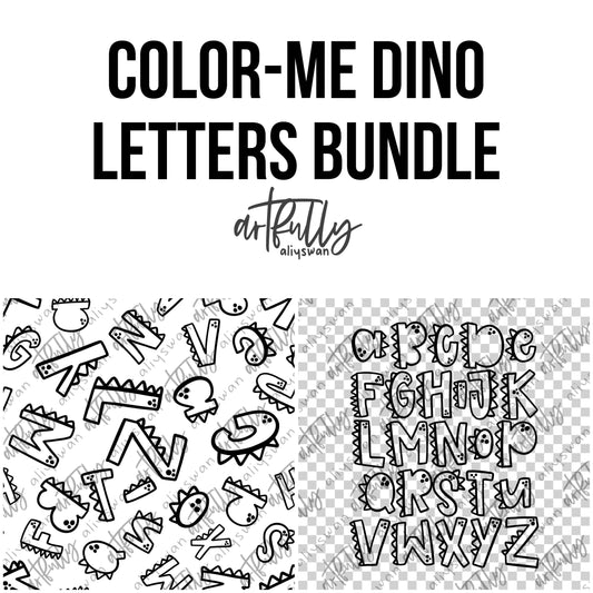 Color-Me Dino Letters Bundle