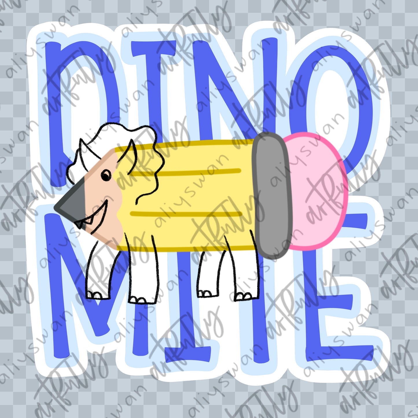 School Supplies Dino PNG File