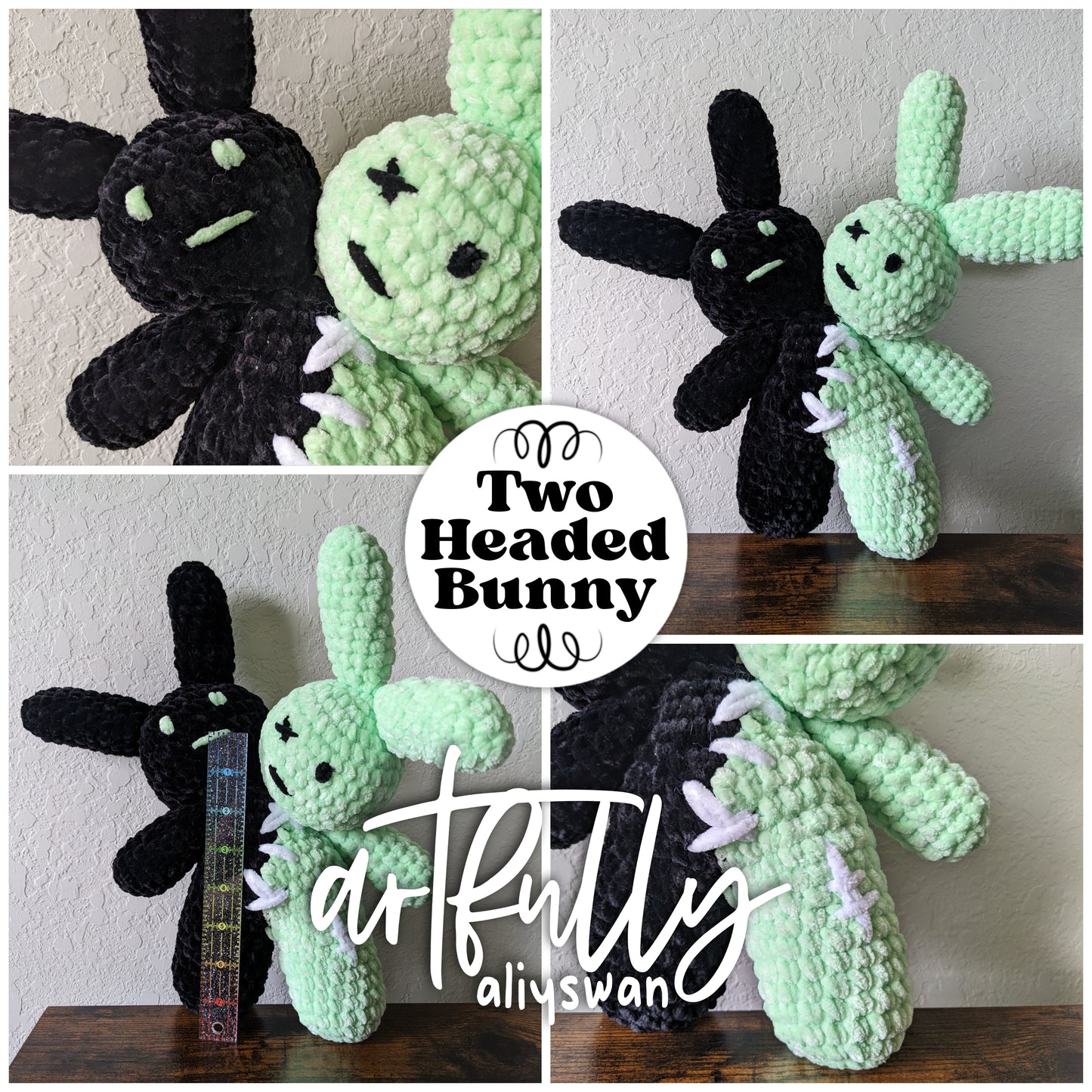 Two Headed Bunny Stuffy