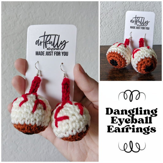 Crochet Eyeball Earrings