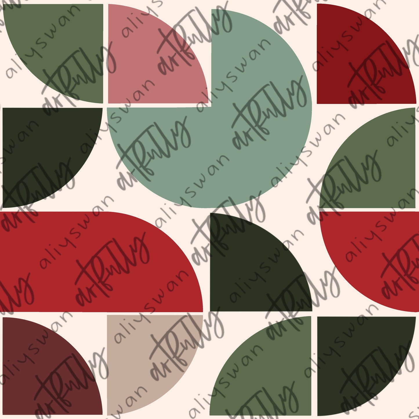 Retro Christmas Seamless File - MULTIPLE OPTIONS