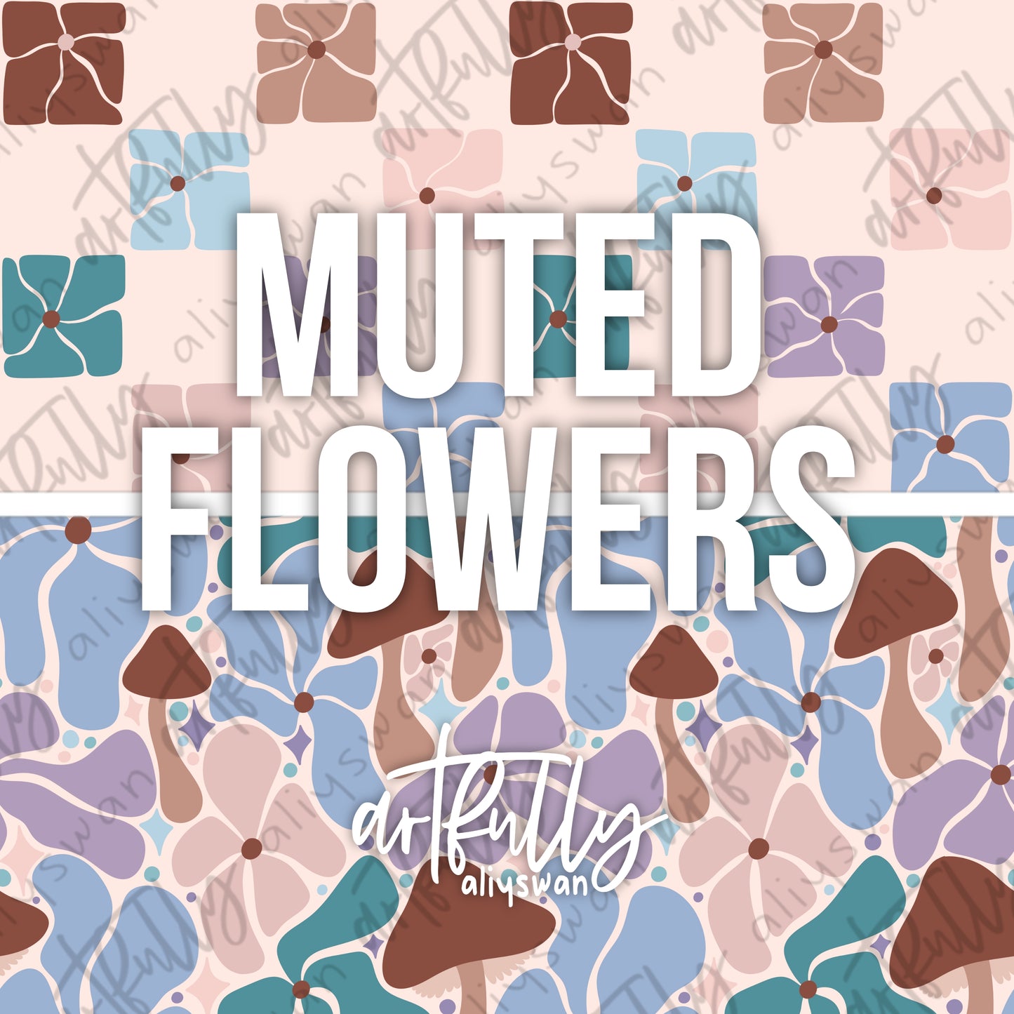 Muted Flowers Seamless File
