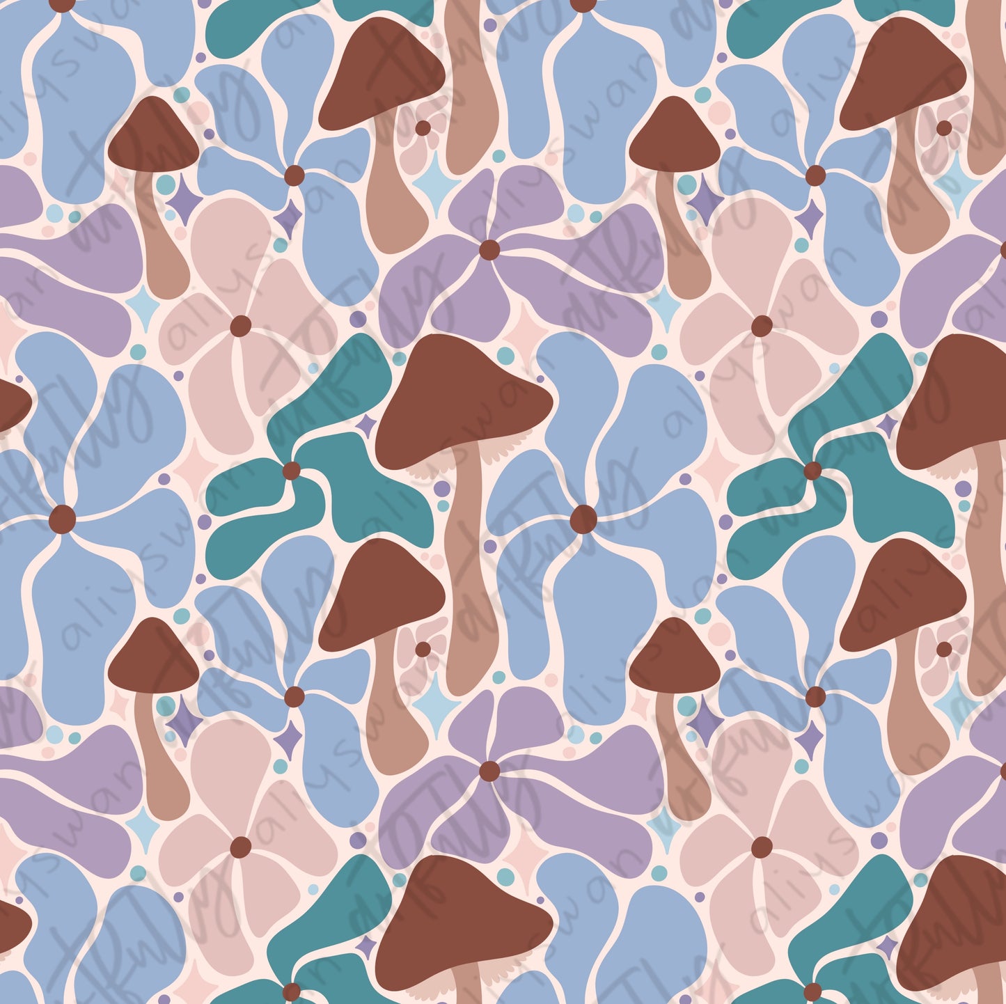 Muted Flowers Seamless File