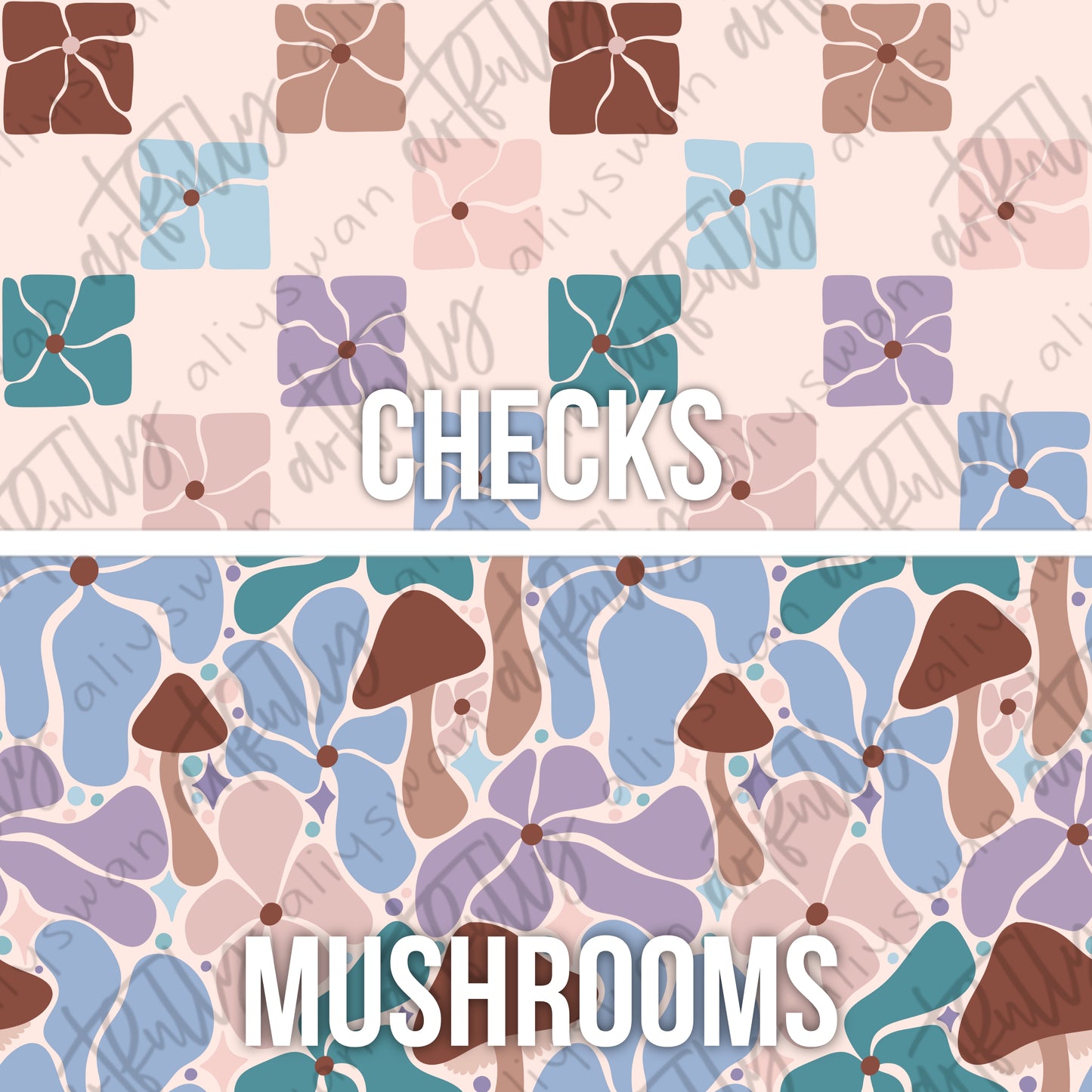 Muted Flowers Seamless File