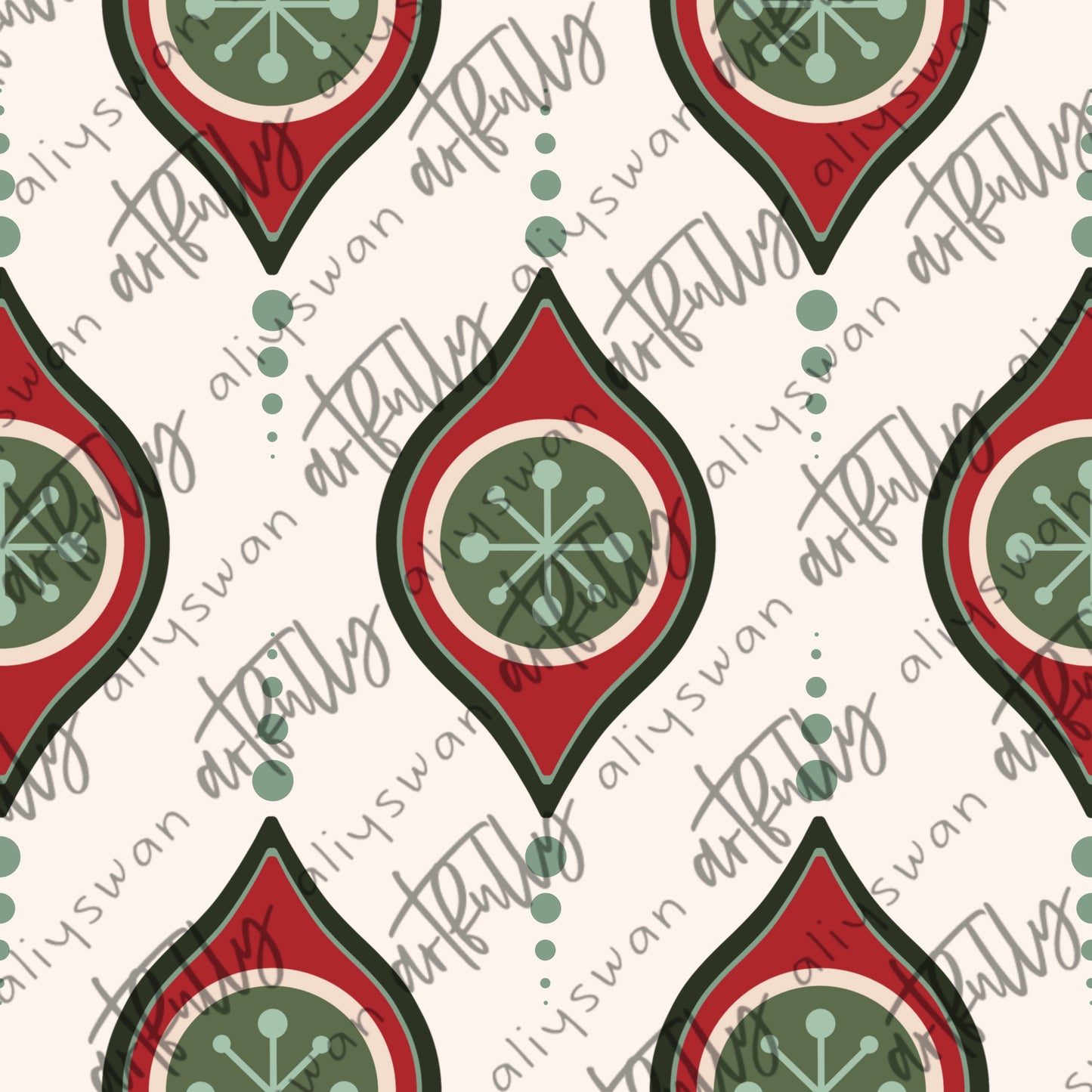 Retro Christmas Seamless File - MULTIPLE OPTIONS