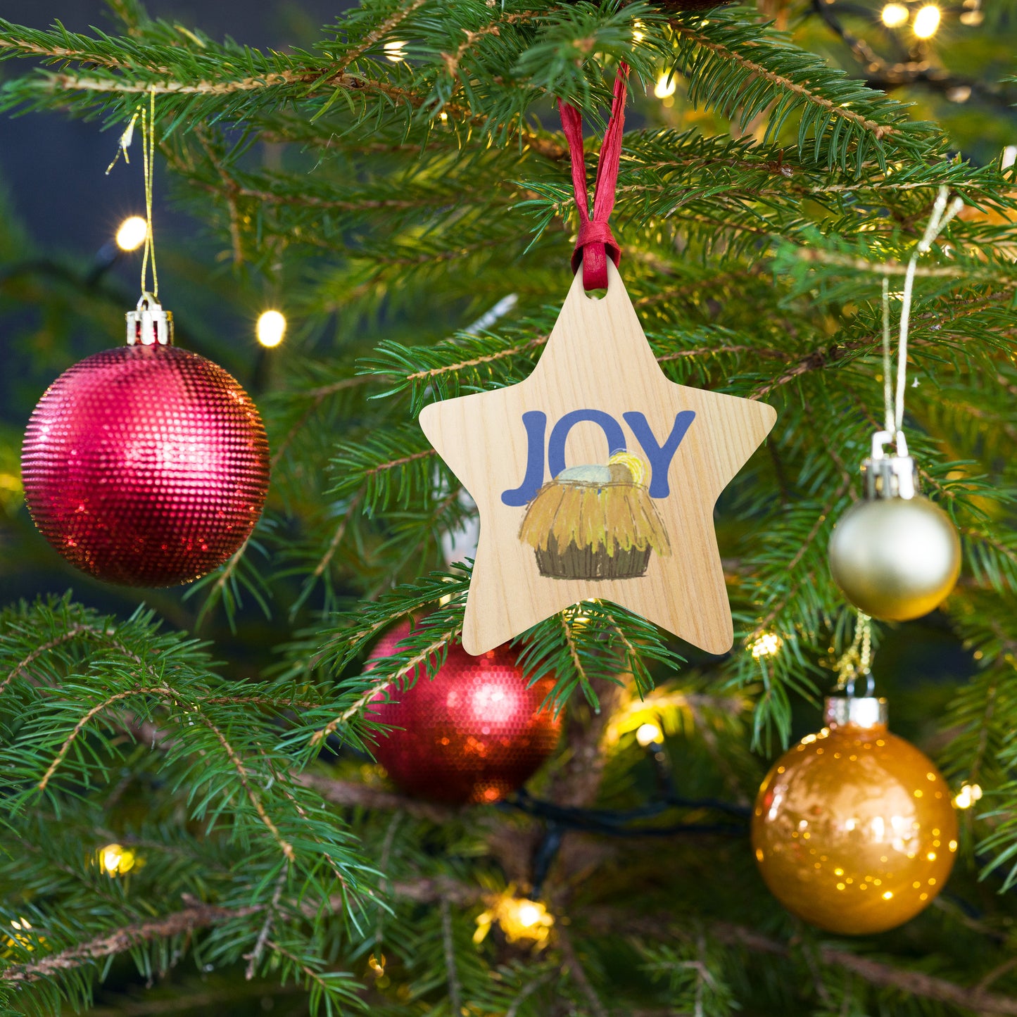 Joy Wooden Ornament