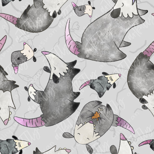 Opossums Seamless File - Gray