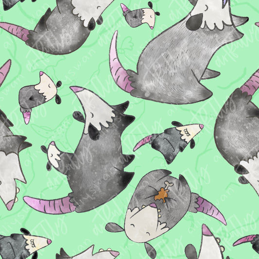 Opossums Seamless File - Green