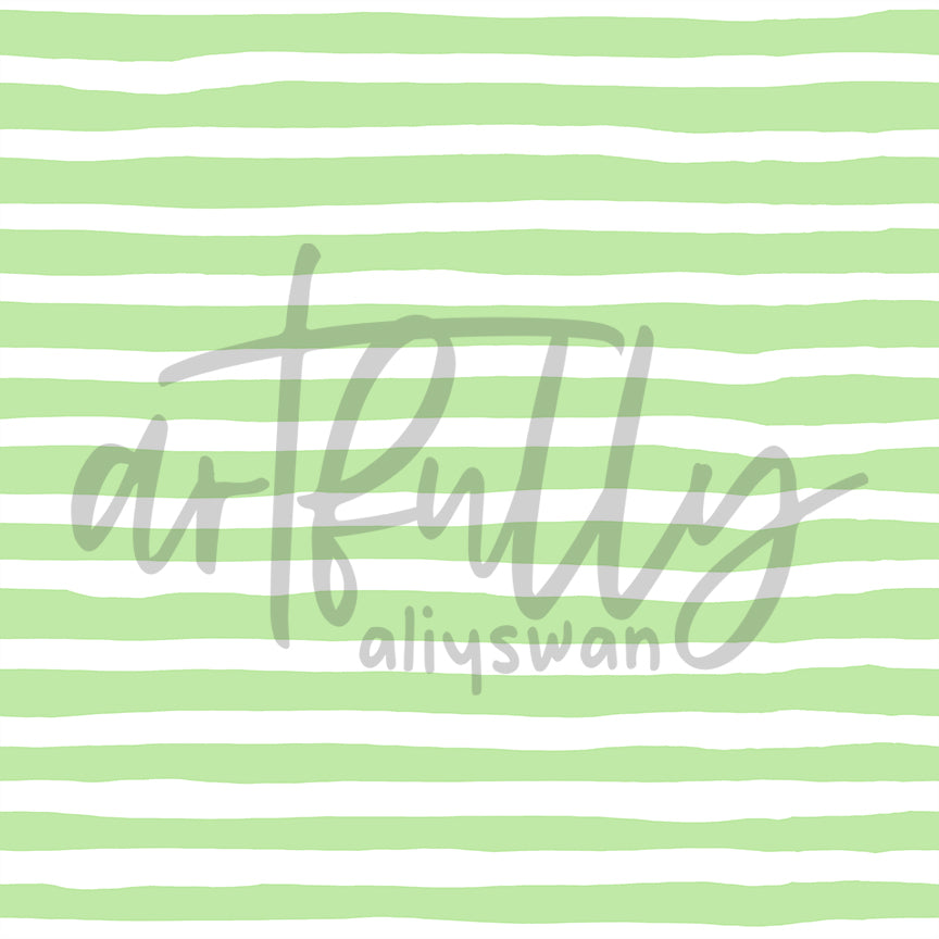 Green Coordinate Stripe/Solid Bundle - Back To School