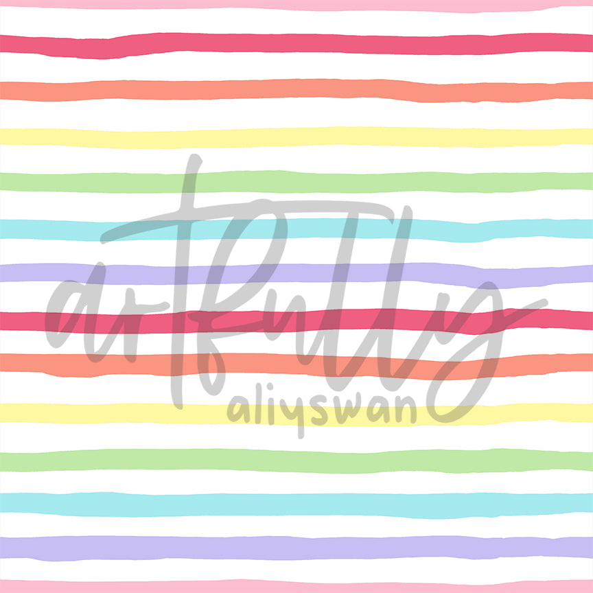 Rainbow Coordinate Stripe - Back To School