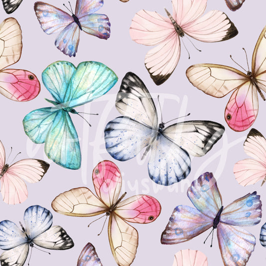 Butterflies Seamless File - Purple Peony