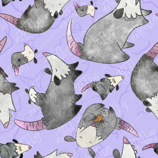 Opossums Seamless File - Purple