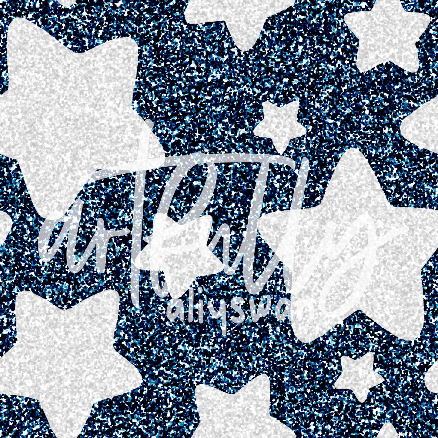 Fourth of July Glitter Seamless File - Stars